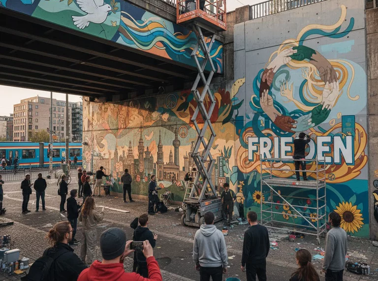 Straßenkunst für den Frieden